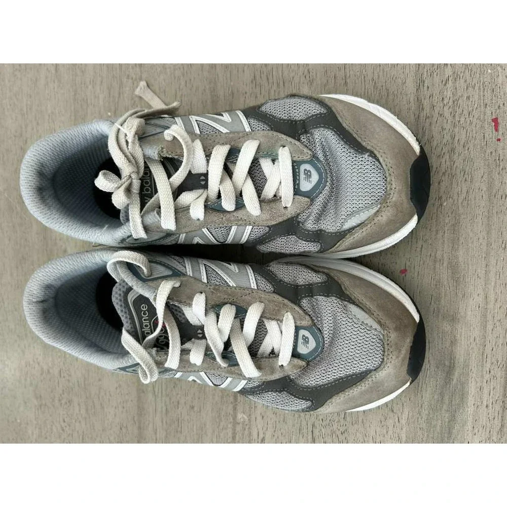 New‎ Balance 990v6 Grey Suede Mesh Running Shoes GC990GL6 Kids 6.5.